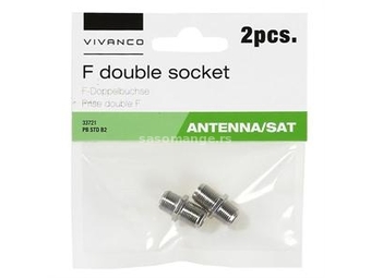 Adapter antenski Vivanco F double socket 2kom