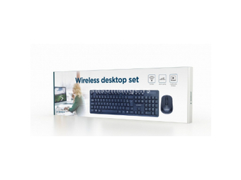 Gembird (KBS-WCH-03) bežični komplet tastatura US+ bežični optički miš crni