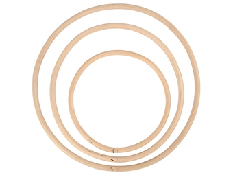 Krugovi od bambusa - 3 komada (drveni ukrasi)