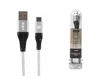 S-Link (SL-STM55T) kabl USB-A (muški) na USB-C (muški) 1m srebrni