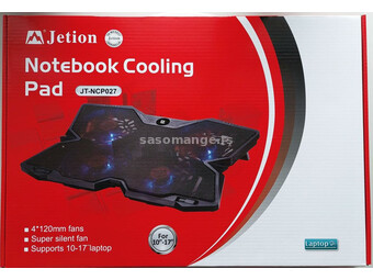 Kuler, Hladnjak, Postolje za hladjenje laptopa, Jetion JT-NCP027, 4 ventilatora
