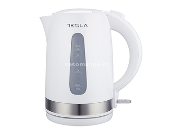 Električno kuvalo za vodu 1,7 l 2200 W inox bela Tesla KT200WX