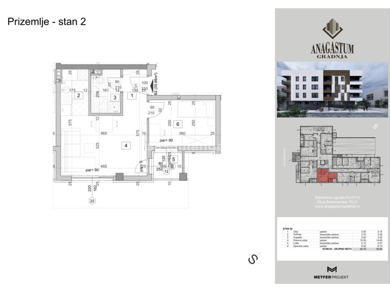 Stan br. 2, VP, 1.5, 36m2 - Riverside Home