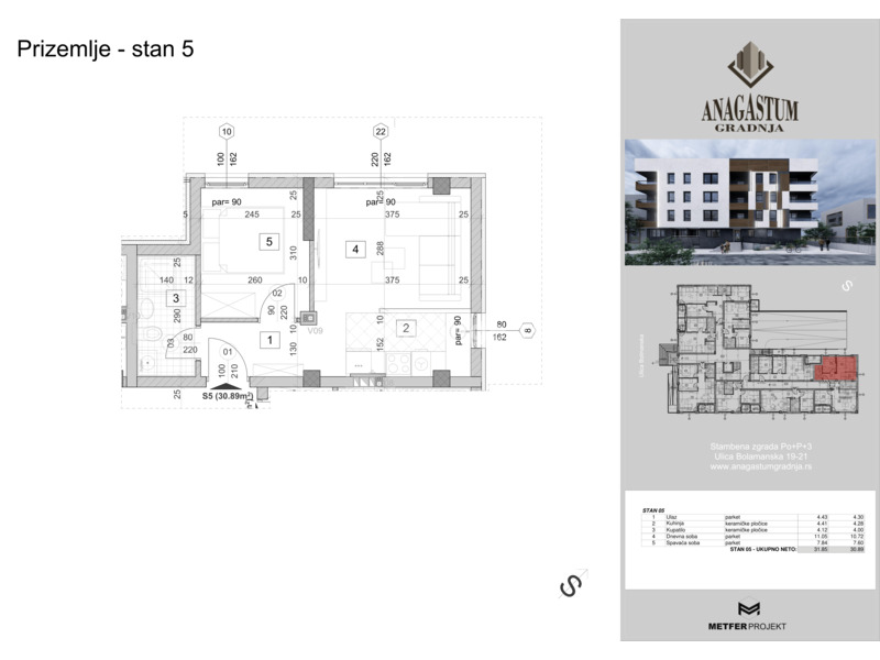 Stan br. 5, PR, 1.5, 31m2 - Riverside Home