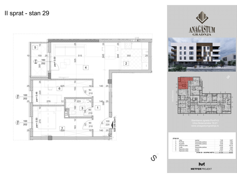 Stan br. 29, II, 3.0, 59m2 - Riverside Home