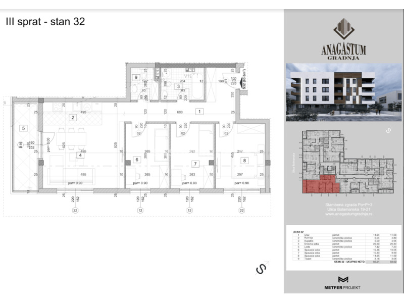 Stan br. 32, III, 4.0, 84m2 - Riverside Home