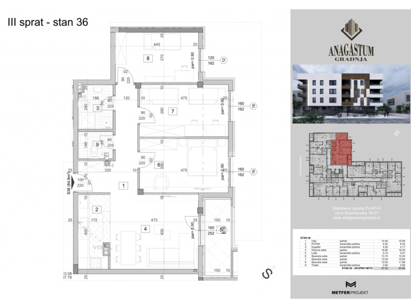 Stan br. 36, III, 4.0, 85m2 - Riverside Home