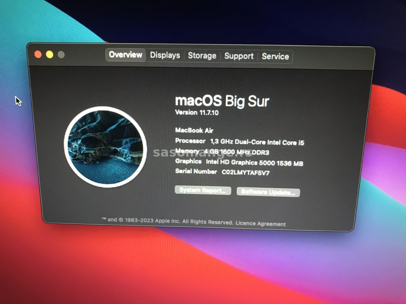 Lap Top Apple Macbook Air 13.3 I5-Top stanje