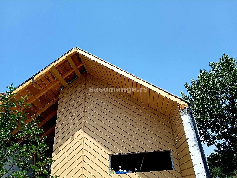 Krov,zid G-falc,izrada i montaza,kao i izrada i montaza imitacije drveta lim.Falcovani krov