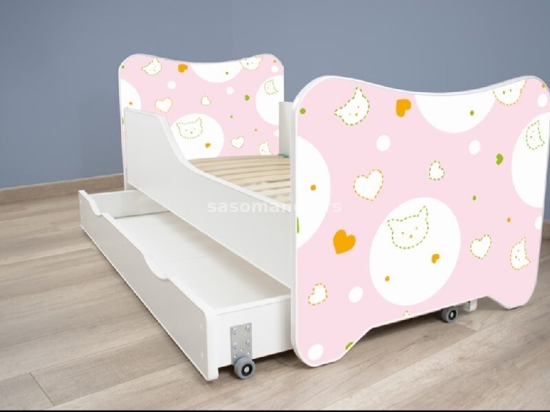 Dečiji krevet sa dušekom Happy Kitty160x80 KITTY