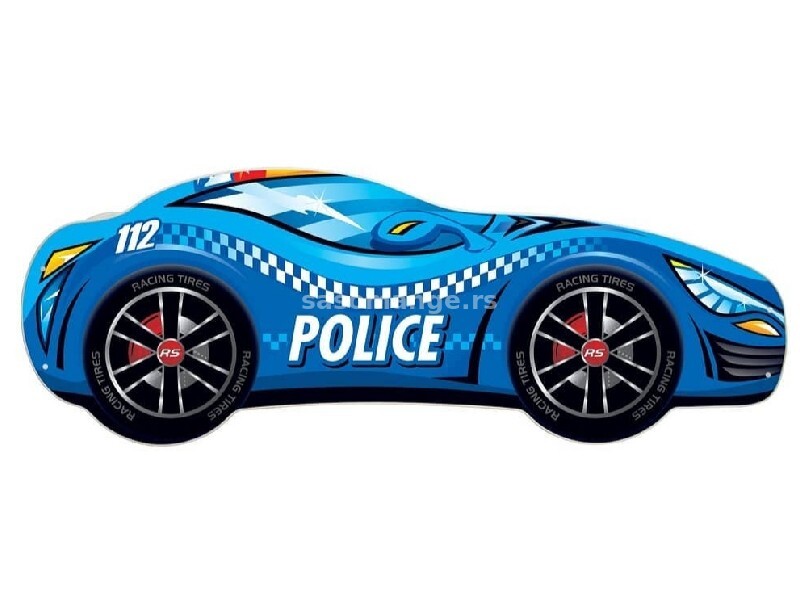Dečiji krevet Racing Car 160x80 - POLICE + dušek
