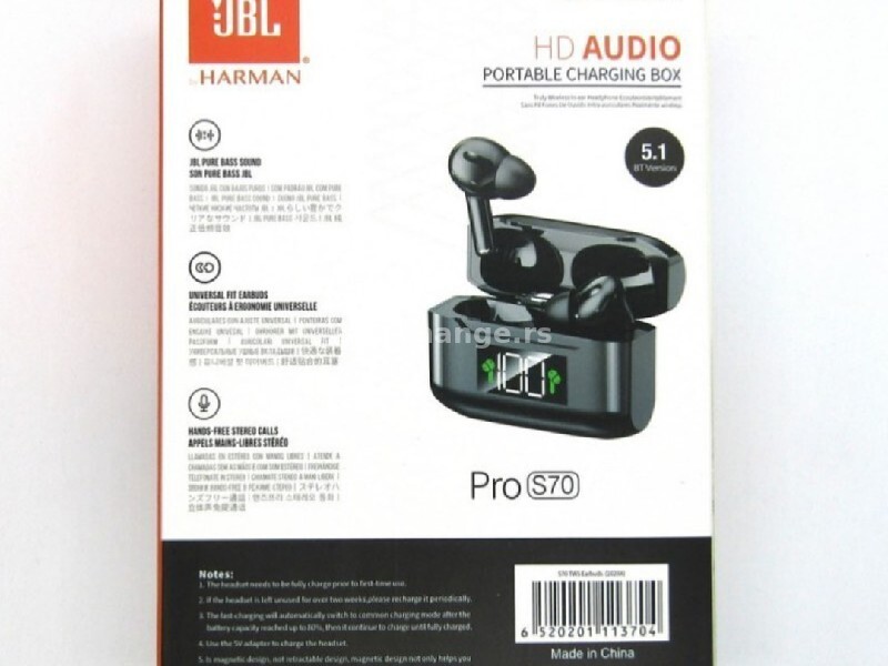 Slusalice Bluetooth JBL Harman PRO S70 sa LCD displej