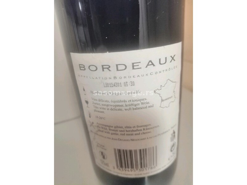 Vino Bordeaux, 2006, Francuska, 0,75L