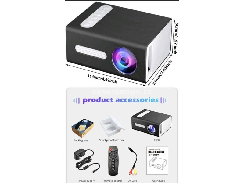 Unic T 300 LED Projector Mini Portable Projector