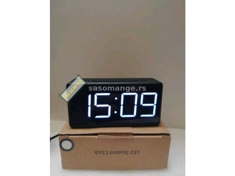 Digitalni sat led USB mini sa belim brojem (17)