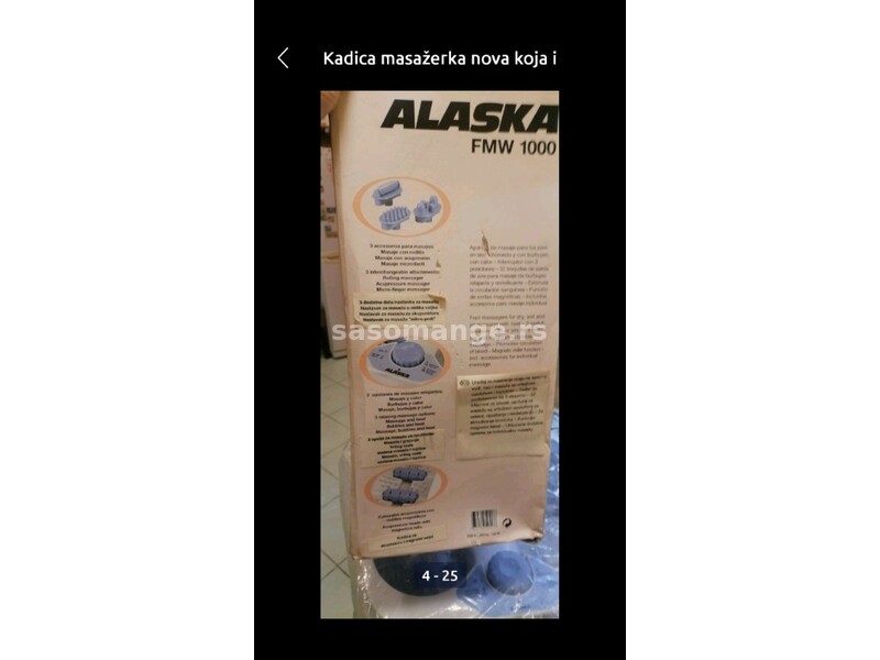 Kadica masažerka koja i greje vodu Alaska nova je