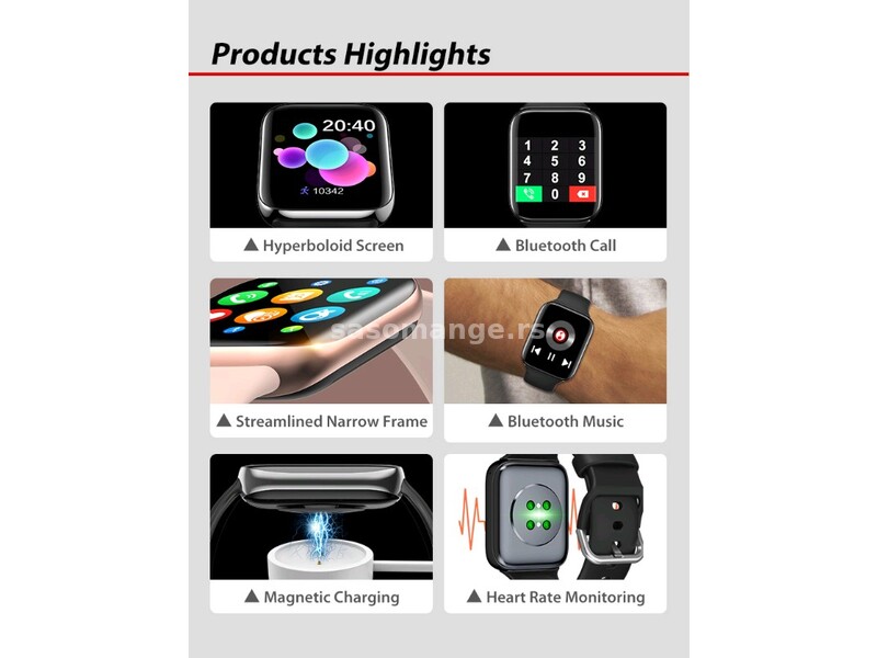 V4 Unisex Bluetooth Fitnes Smart Watch, Bluetooth Pozov