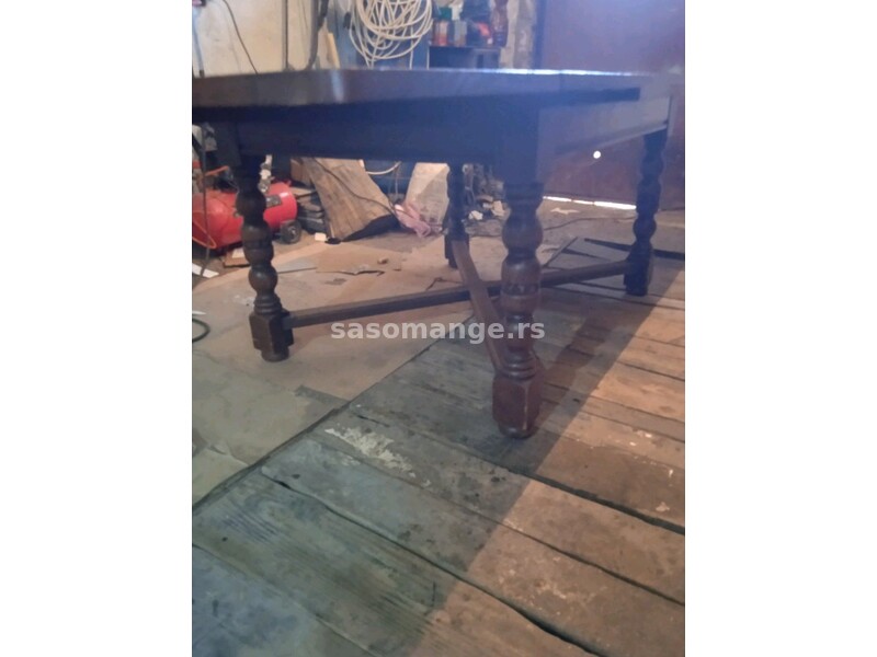 Antik trpezarijski sto i 6 stolica