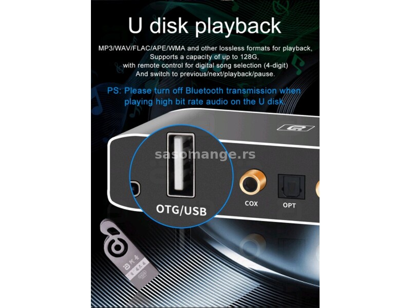 AYINO Bluetooth 5.3 Receiver Transmitter -DAC- Headphone Amp