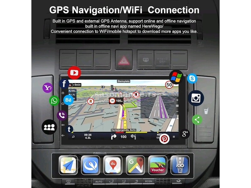 Adriod 9.0 GPS multimedija 7"univerzalna sa rikverc kamerom