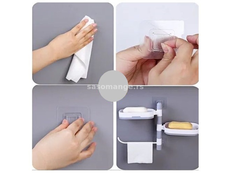 Rotirajući samolepljivi drzač za sapun četkice peskir kozmetiku