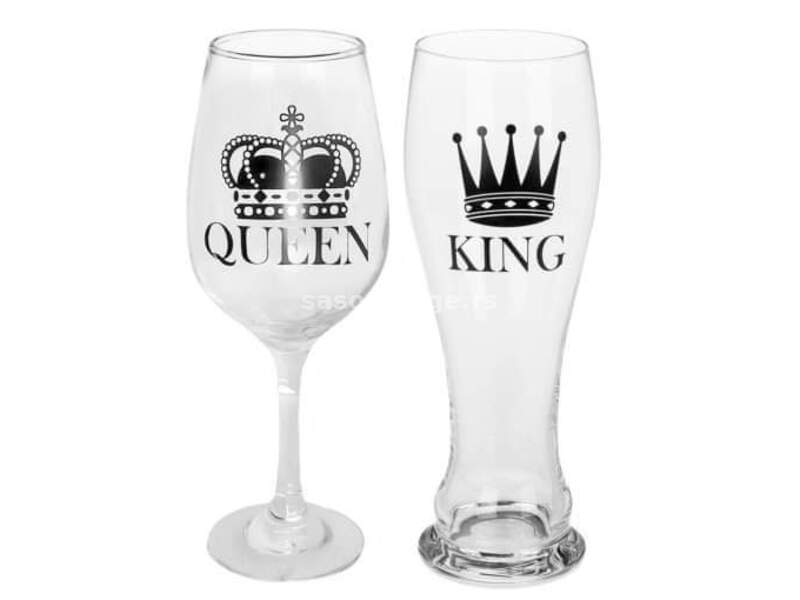 Čaše za parove King &amp; Queen