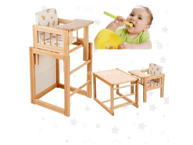 Drvena hranilica za bebe