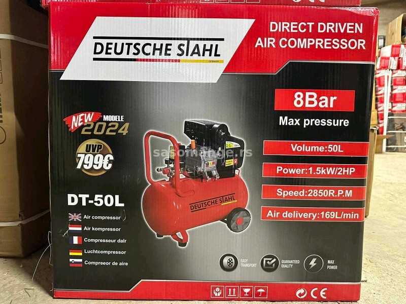 Deutsche Stahl vazdušni kompresor 8 bara DT-50L