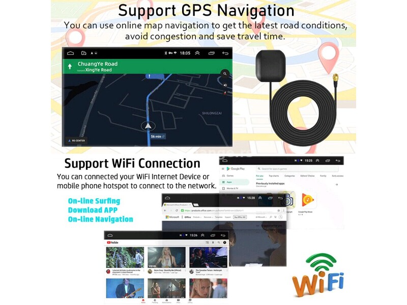 Android 12.0 GPS multimedija 10.1"+rikverc kamera
