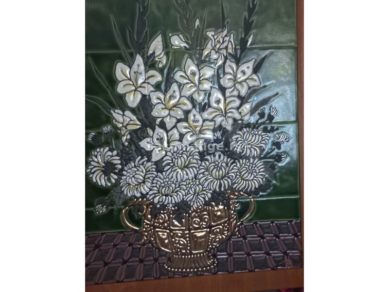 Slika buket cveća na keramici
