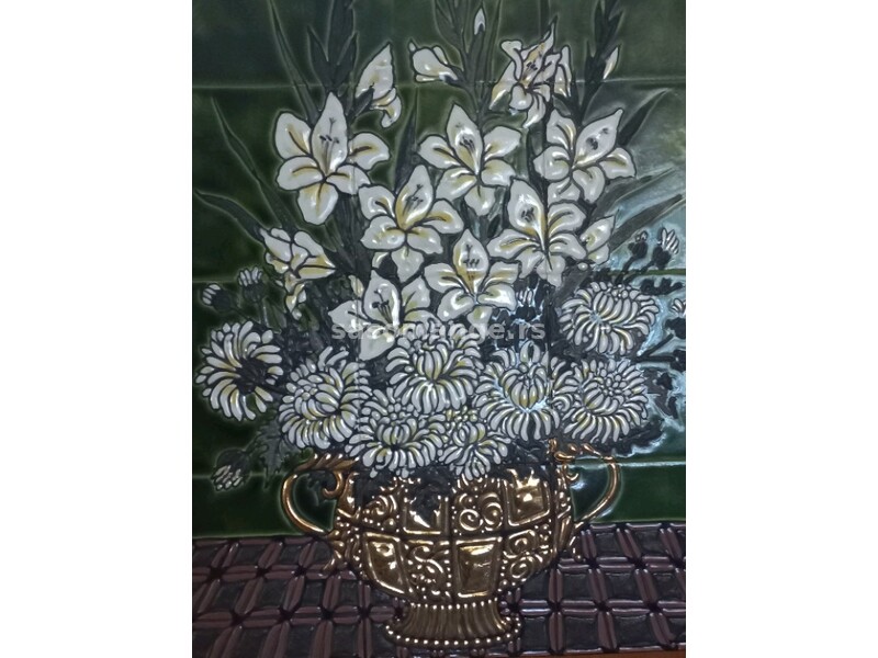 Slika buket cveća na keramici