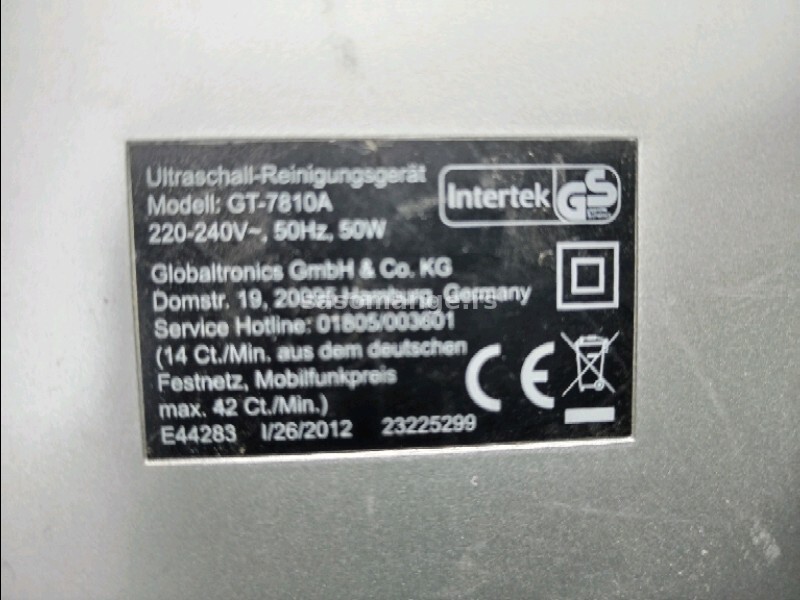 Ultrazvucna kadica Intertek gt-7810a