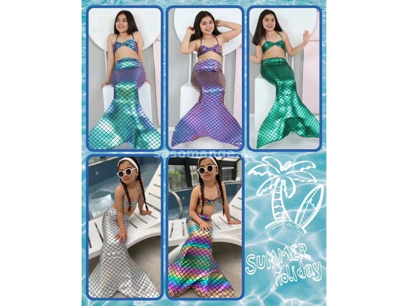 Sirena trodelni kupaci kostimi