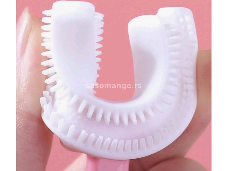 Silikonska polukružna četkica za zube za decu