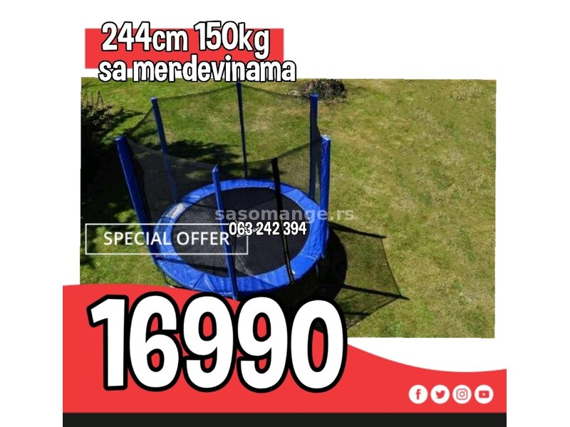 Trambolina 305/150kg!Tramboline Shop!