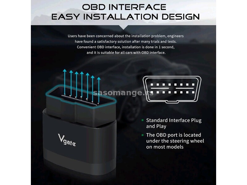 Vgate iCar Pro 2S OBD2 Bluetooth 5.3 za IOS Android Windows