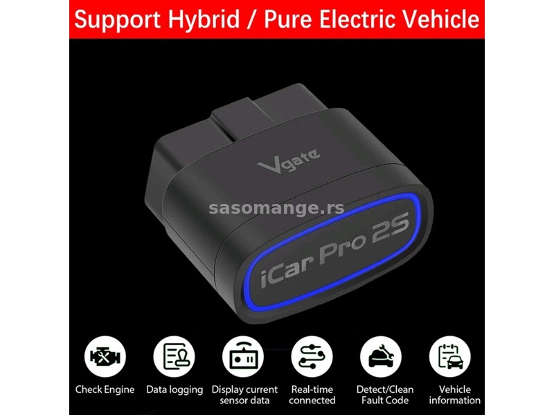 Vgate iCar Pro 2S OBD2 Bluetooth 5.3 za IOS Android Windows