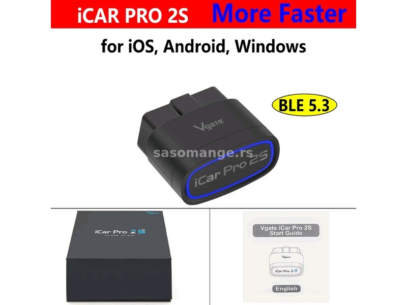 Vgate iCar Pro 2S OBD2 Bluetooth 5.3 za IOS Android Windows