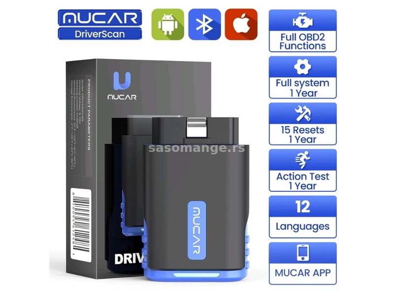 NOVO - Mucar Driverscan Bluetooth OBD2 Dijagnostika