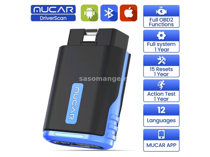 NOVO - Mucar Driverscan Bluetooth OBD2 Dijagnostika