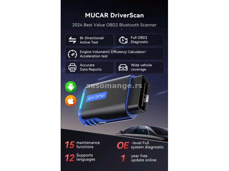 NOVO - Mucar Driverscan Bluetooth OBD2 Dijagnostika