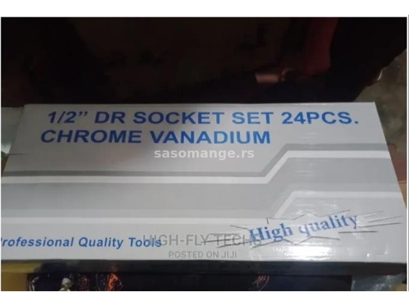 Kvalitetni 1/2 Dr set velikih gedora od 24 komada Chrome Van