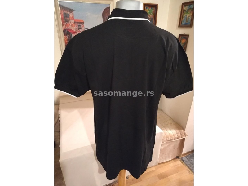 Nova muska majica sa kragnom Elvis u velikim brojevima 4XL 5XL 6XL 7XL 8XL Crna Novo