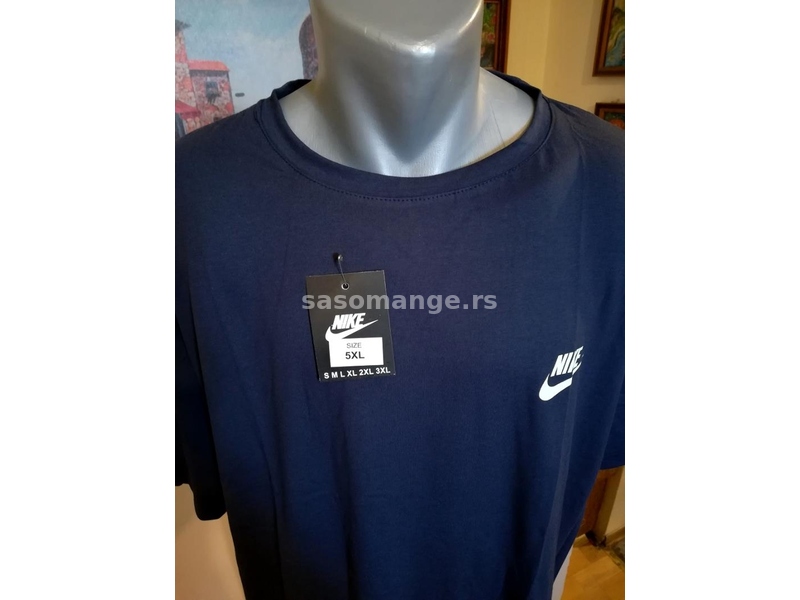 Nova muska pamucna majica Nike u velikom broju 5XL 6XL Teget Novo
