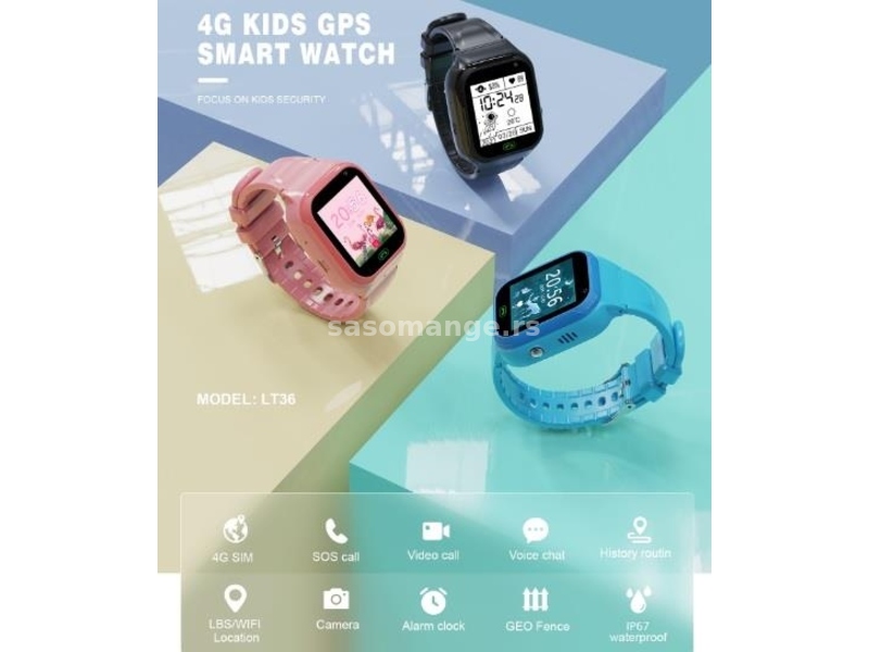 Smart sat/telefon za decu - LT36 - 4G - Video poziv - SOS