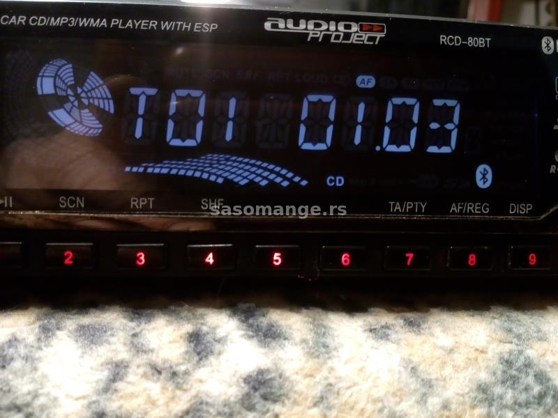 Auto radio cd Audio Projekt RCD-80BT