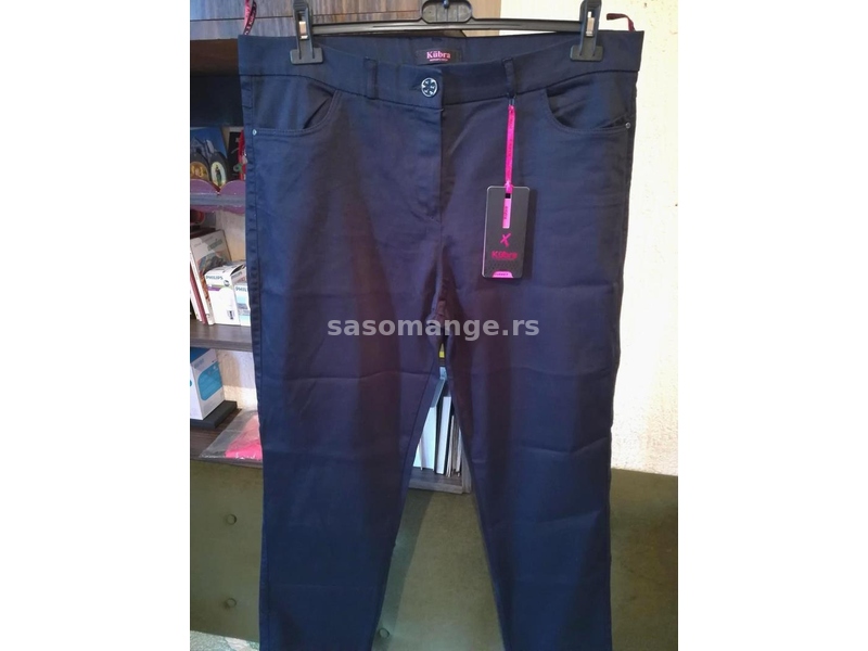 Nove zenske pantalone za punije dame i devojke Kubra Teget 52 54 56 58 60 Novo