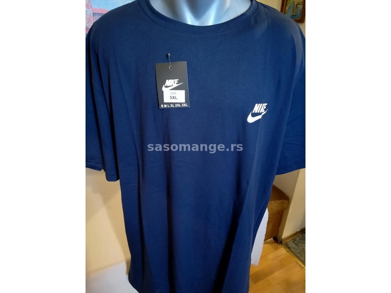 Nova muska pamucna majica Nike u velikom broju 5XL 6XL Plava Novo