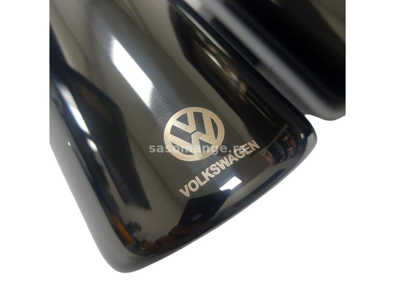 Hrom nastavak auspuha VW logo 69mm - crni