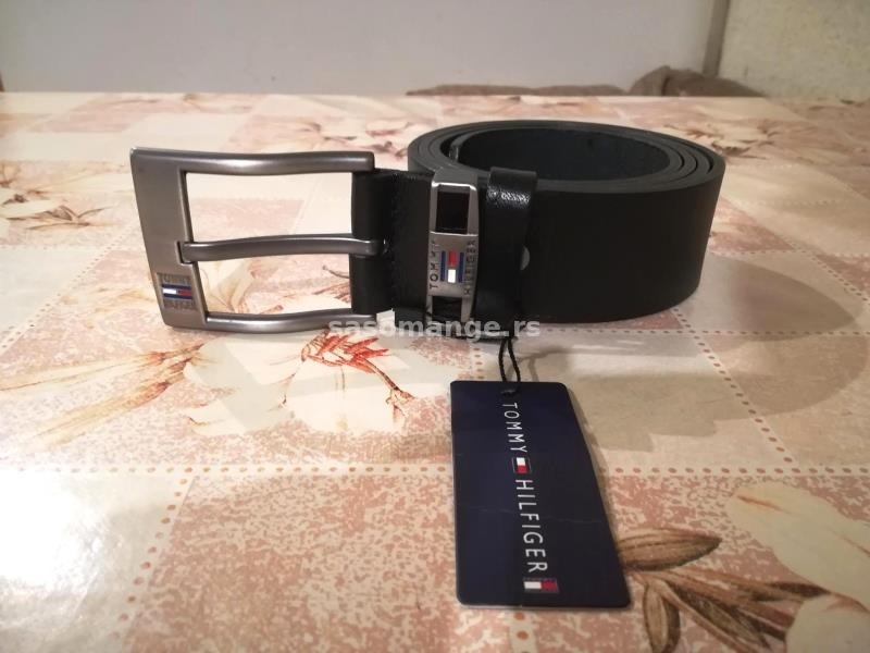 Novi muski kozni markirani kais Tommy Hilfiger sa etiketom Novo